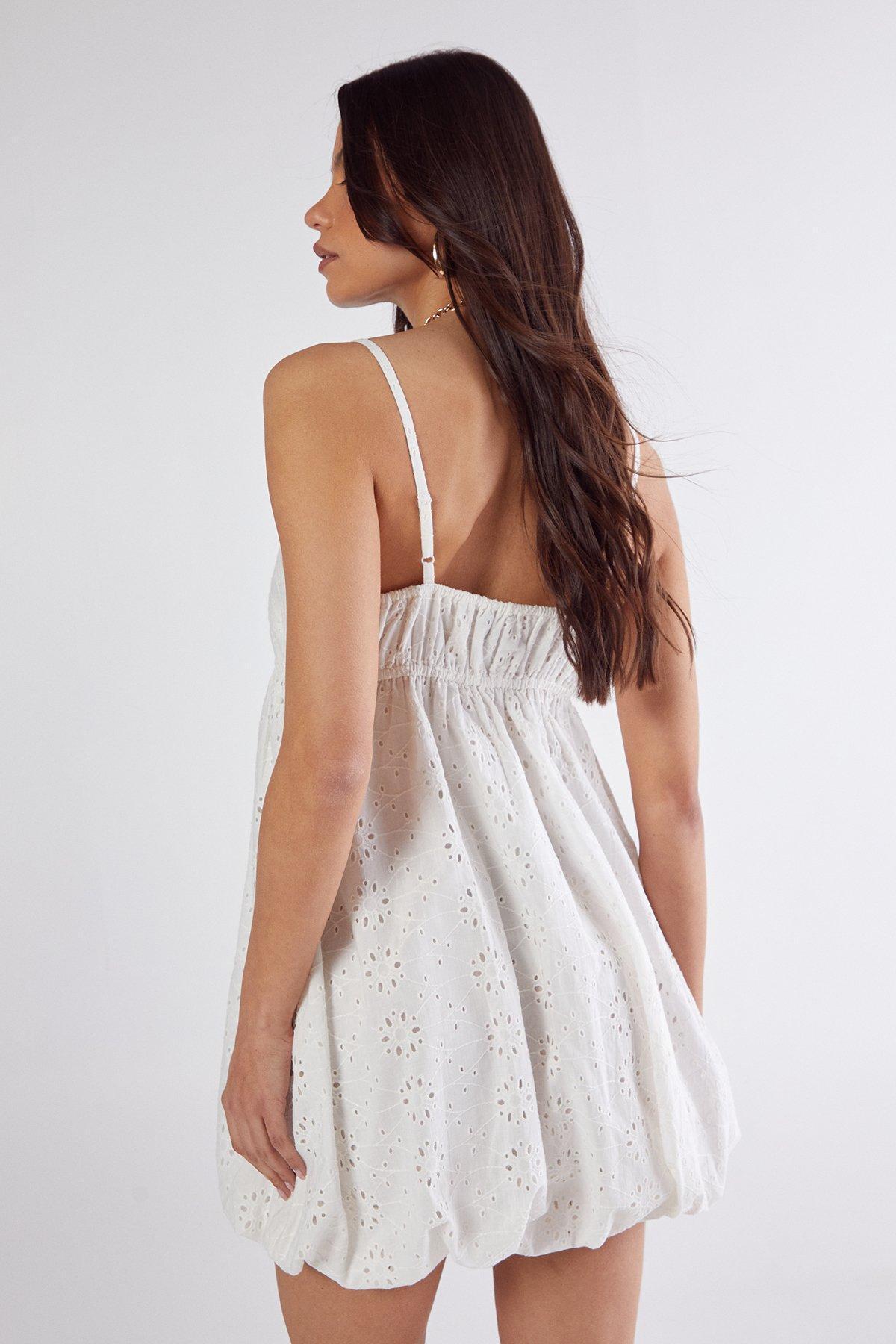 Broderie Puffball Strappy Mini Dress Product Image