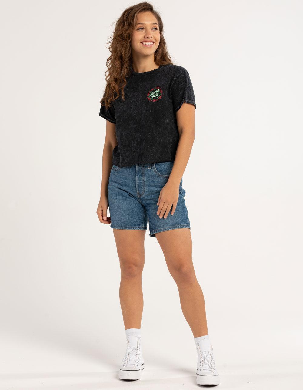 SANTA CRUZ Ring Rose Womens Crop Tee Product Image