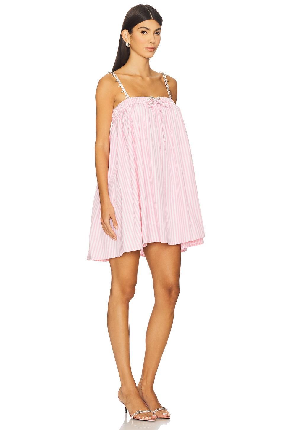 Crystal Grommet Poplin Mini Dress AREA Product Image