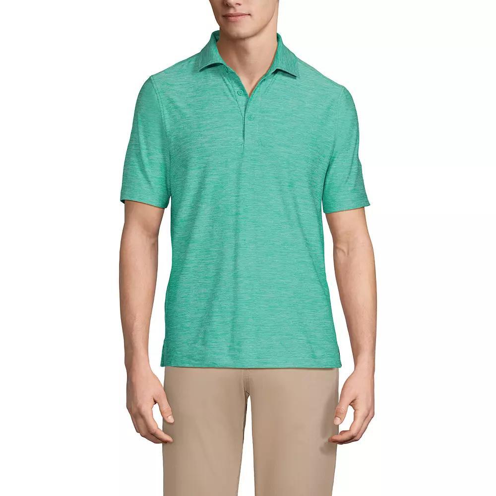 Men's Lands' End Short Sleeve Soft Performance Hybrid Polo Shirt, Size: XXL, Orange Space Dye Product Image