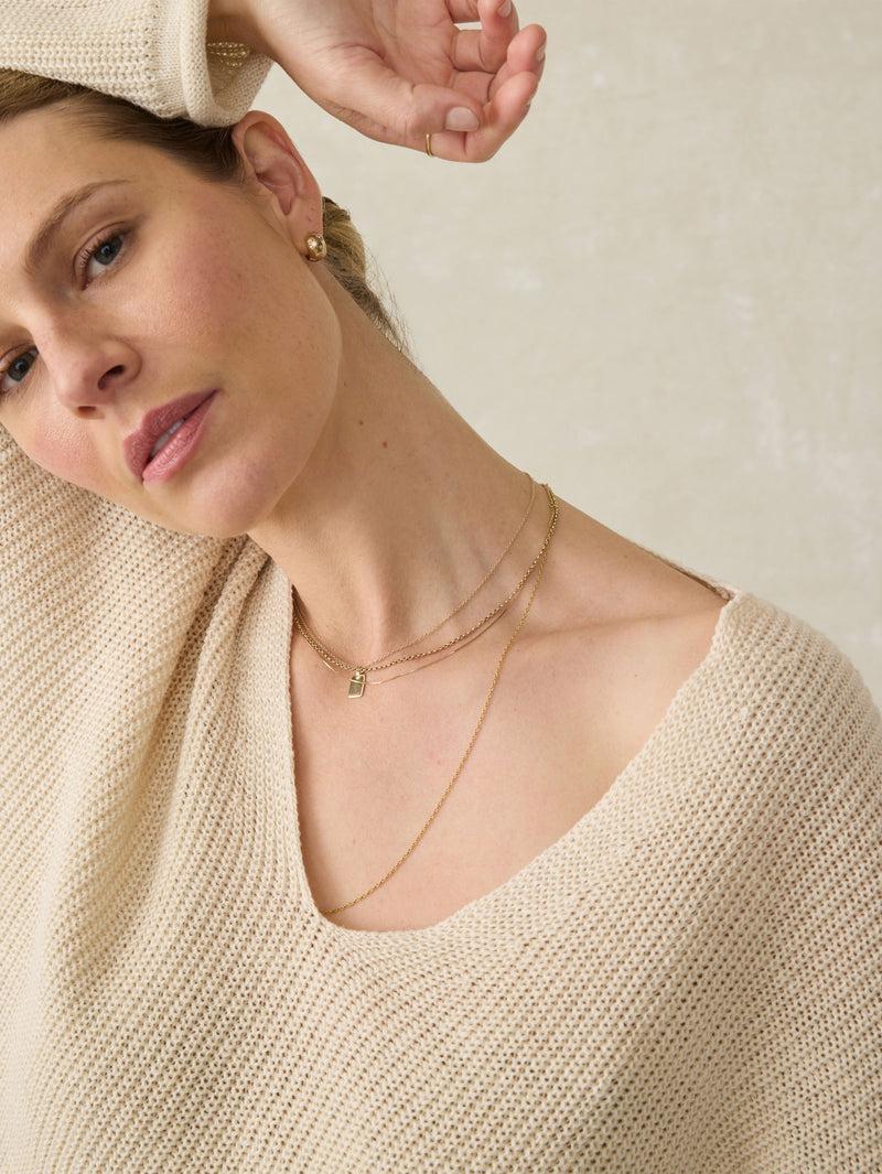 Miramar Linen V-Neck Sweater - Summer Sand Product Image