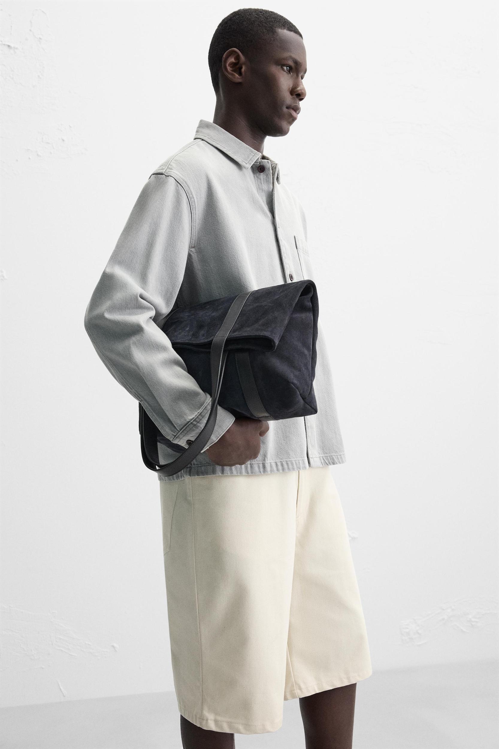BOXY FIT DENIM SHIRT Product Image