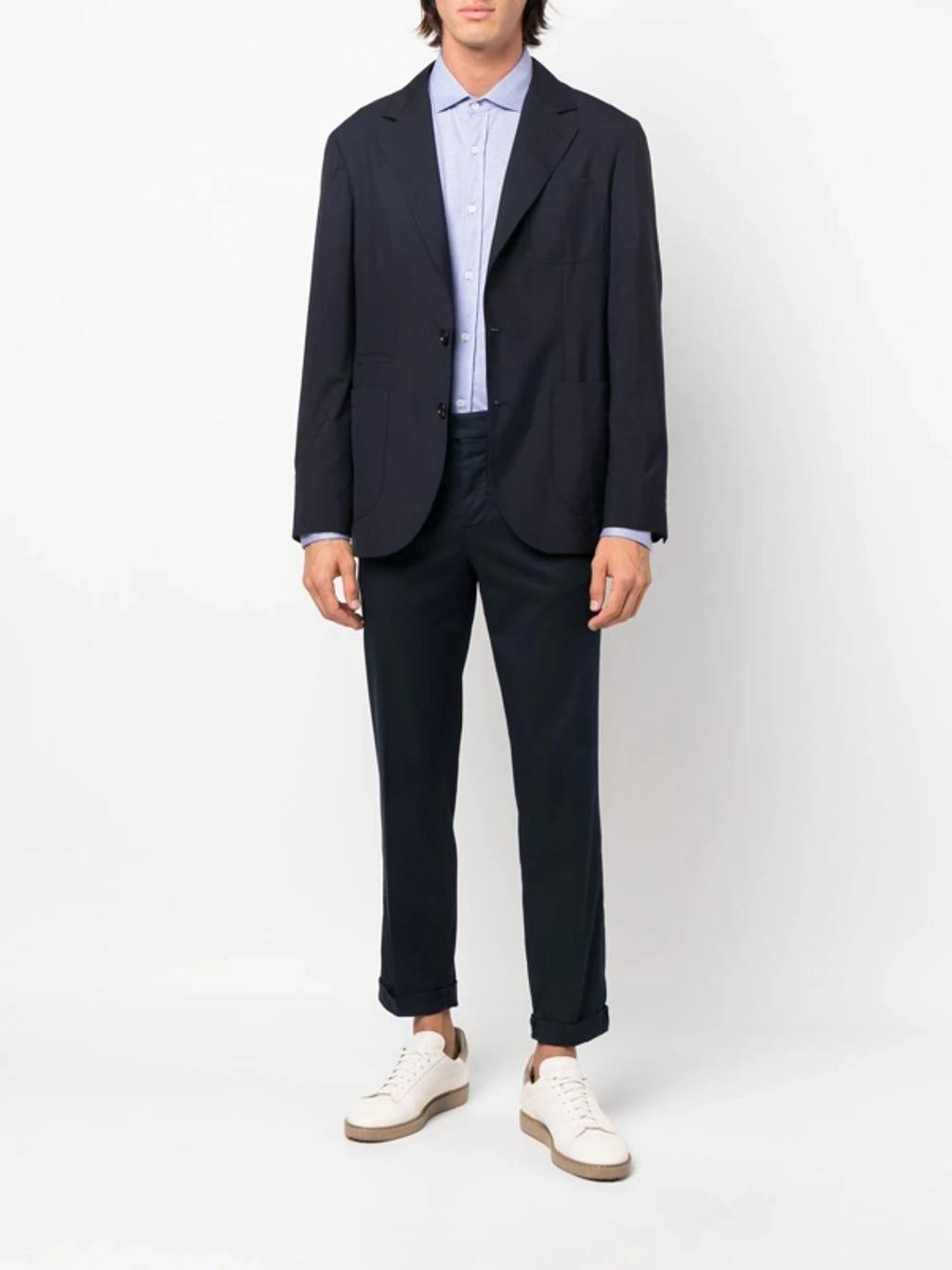BRUNELLO CUCINELLI Long-sleeve Buttoned Shirt In Blue Product Image