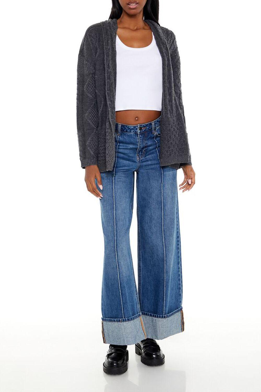 Mixed Knit Cardigan Sweater | Forever 21 Product Image