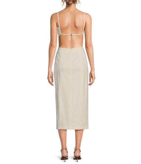 IRO Zyra Woven Square Neck Sleeveless Midi Dress Product Image
