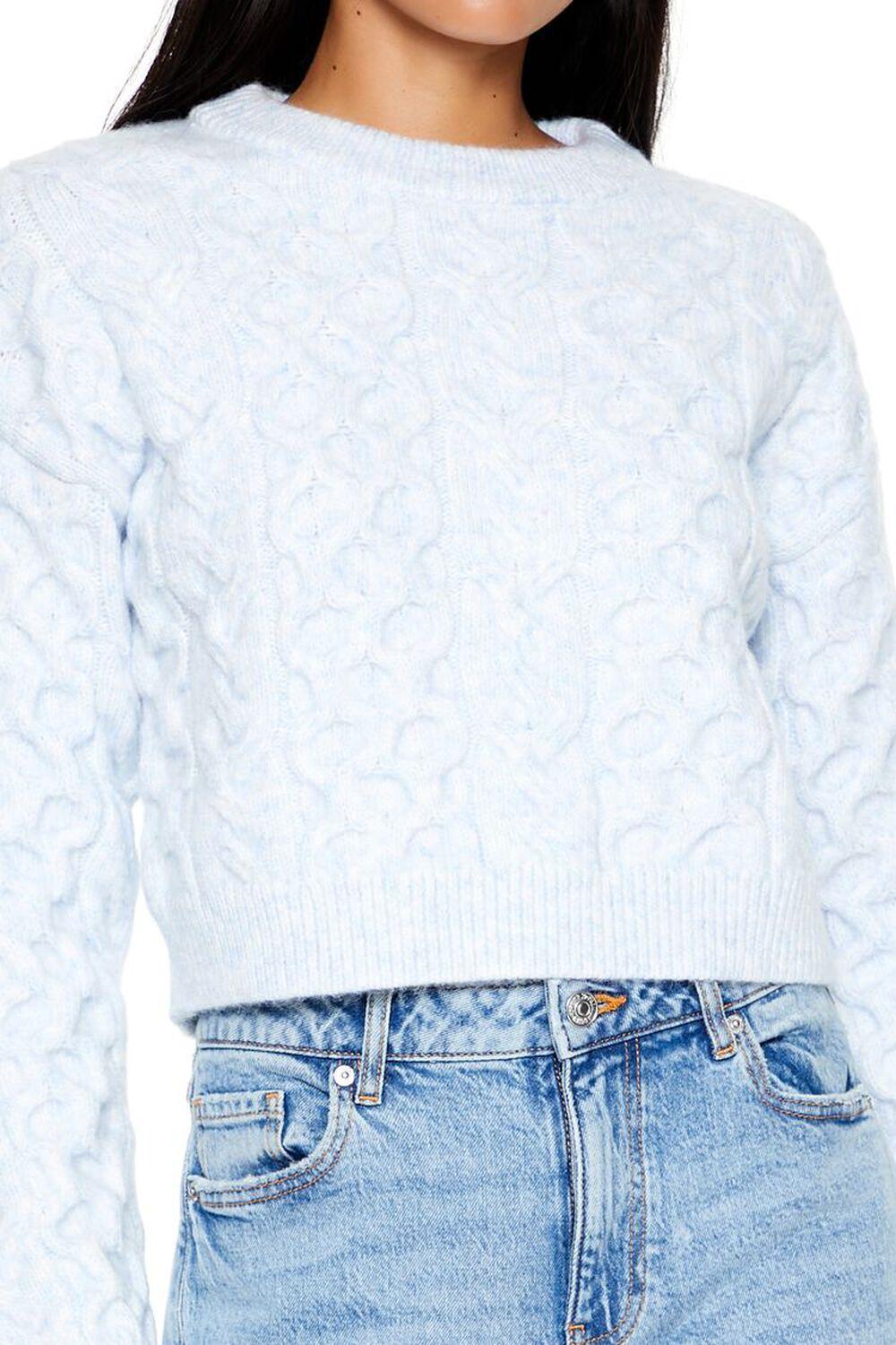 Honeycomb Knit Cropped Sweater | Forever 21 Product Image