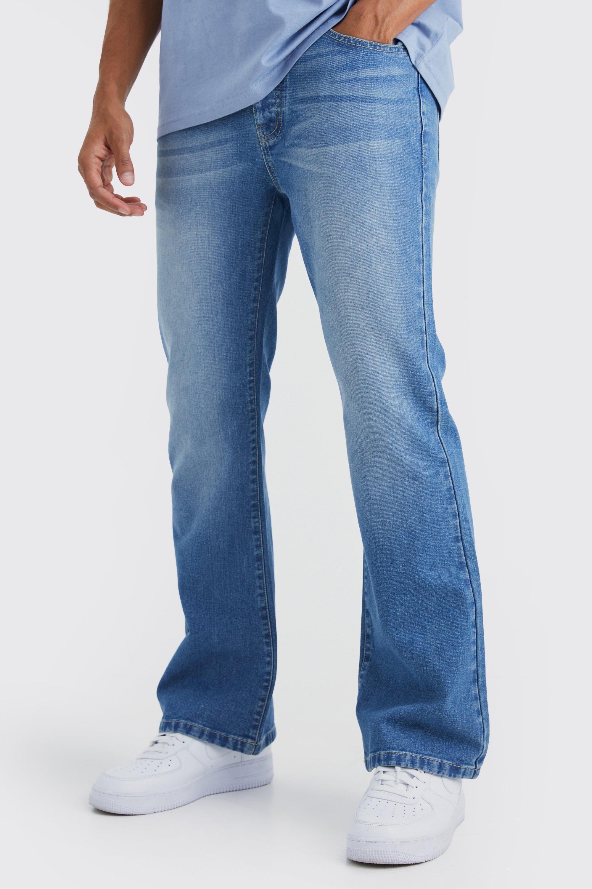 Mens Relaxed Rigid Flare Jean - Blue Product Image