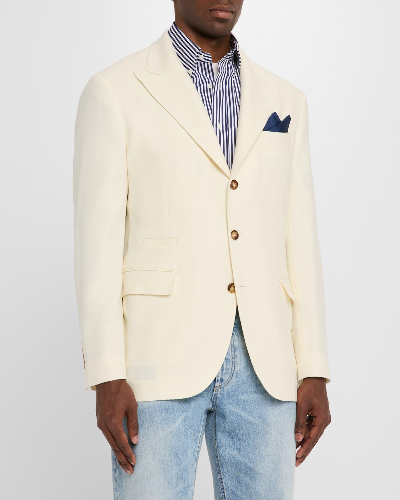 Men's Cavallery Twill Peak-Lapel Sport Coat Product Image