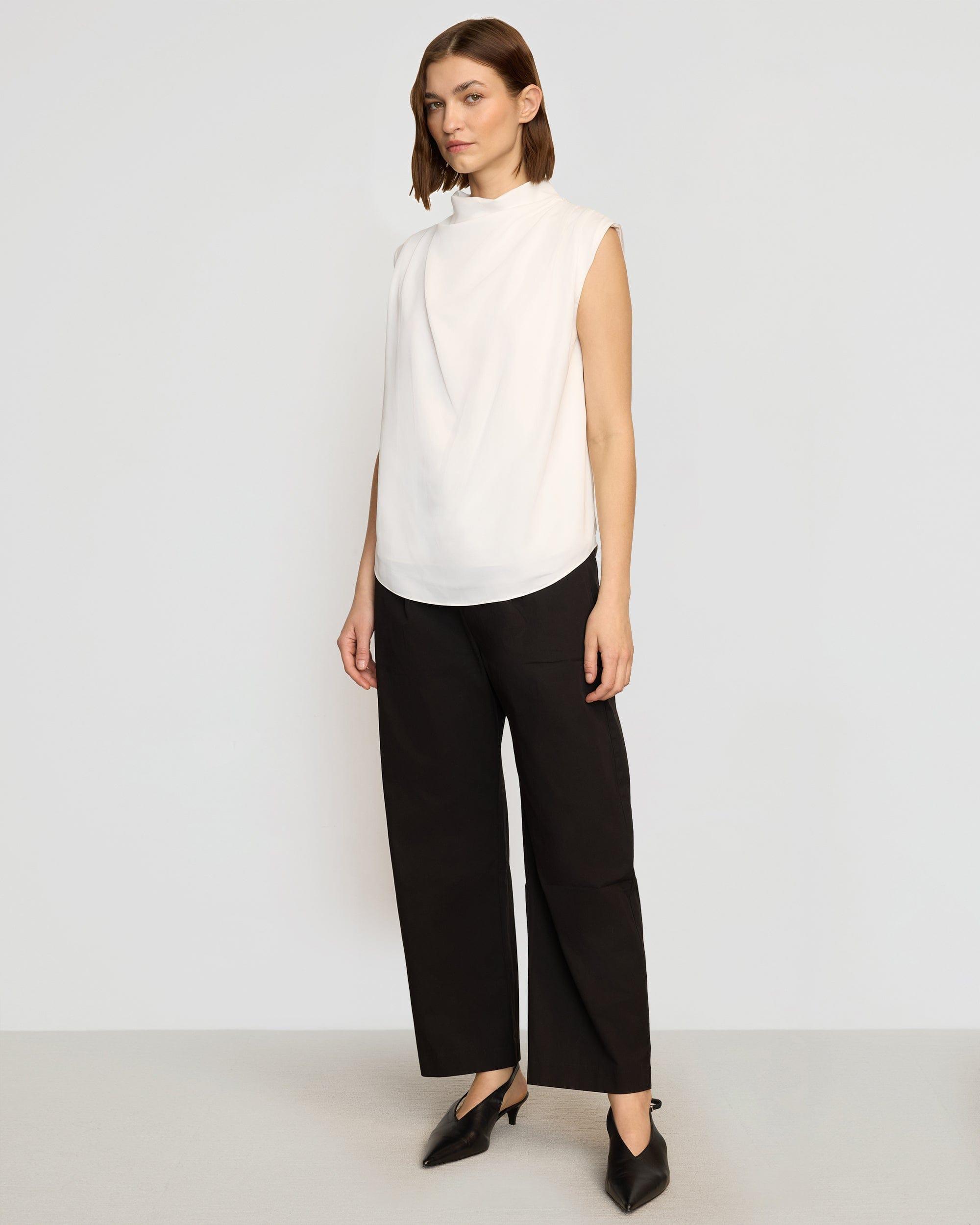 Allegra Gathered-Neck Sleeveless Blouse Product Image