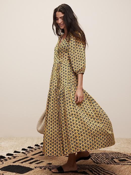 The White Lotus Cotton Wrap Dress Product Image