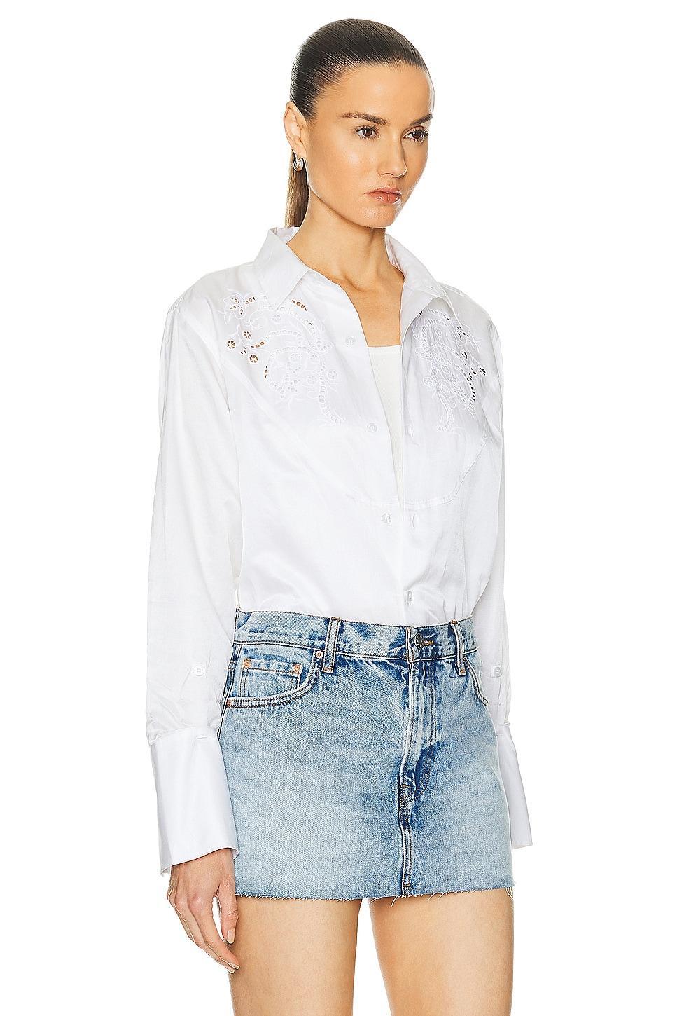 Citizens of Humanity Dree Embroidered Button Front Shirt Product Image