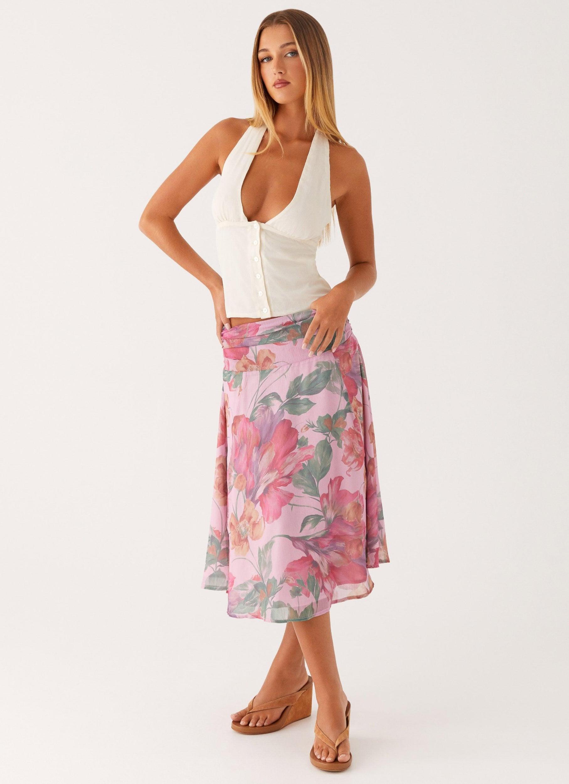 Devoted Halterneck Top - Ivory Product Image
