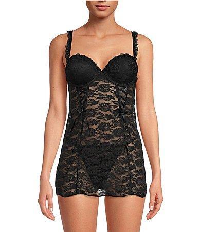 Jezebel Womens Rachel Lace Chemise 2 Piece Lingerie Set Product Image