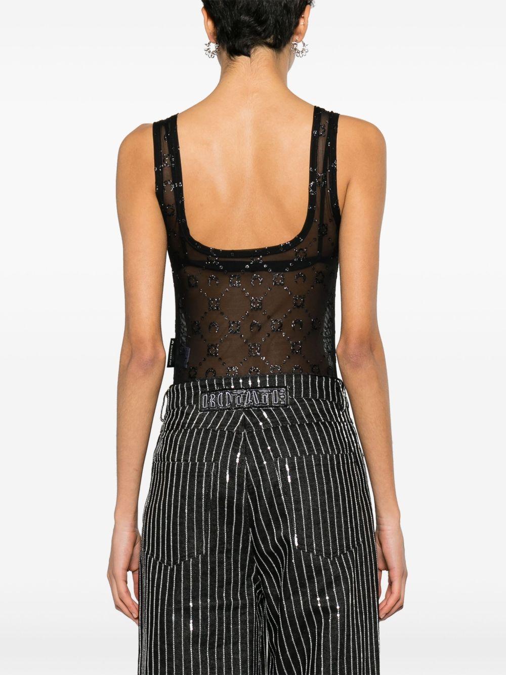 Moonogram flocked tulle bodysuit Product Image