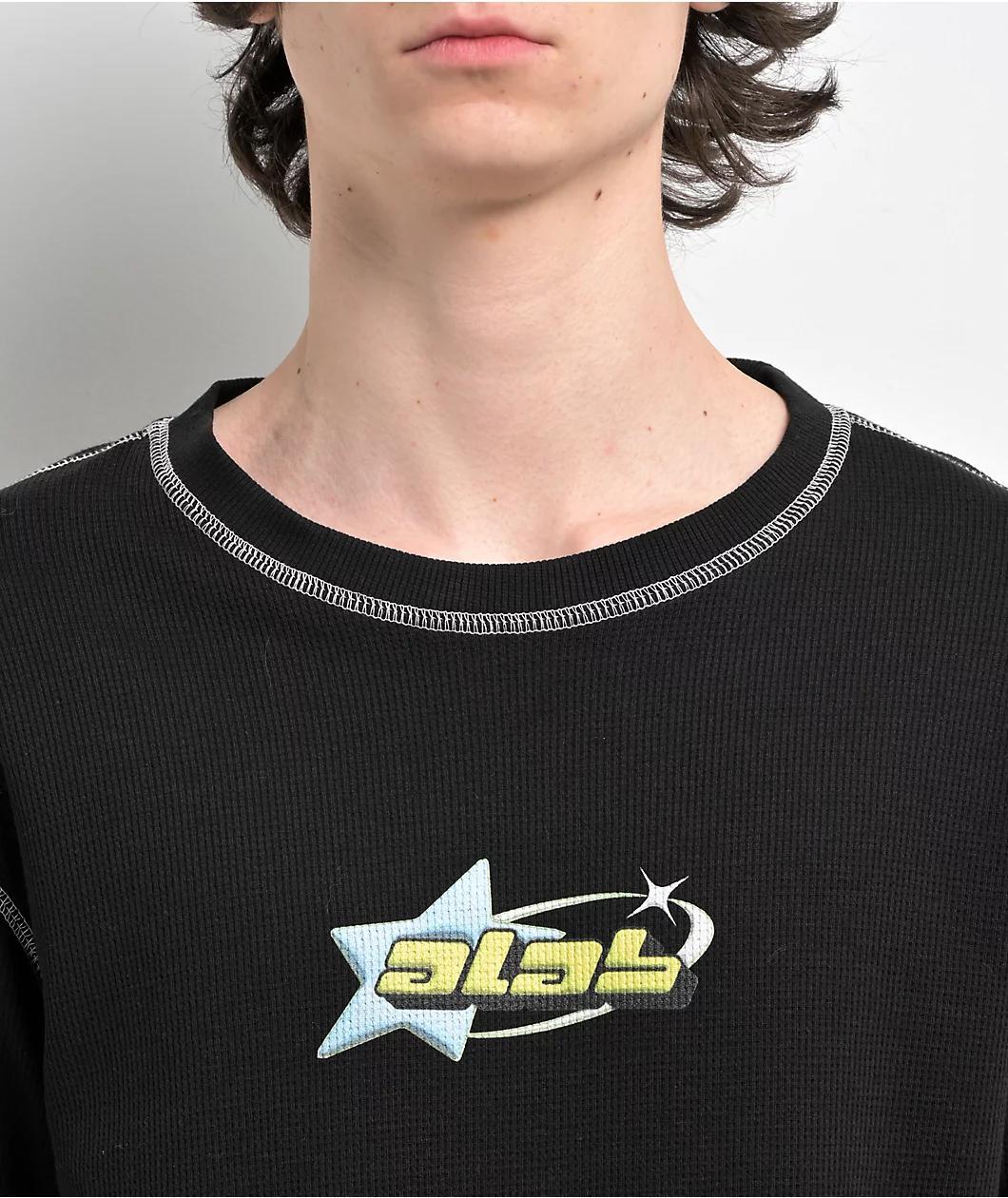A.LAB Lunar Raver Black Thermal Long Sleeve T-Shirt Product Image