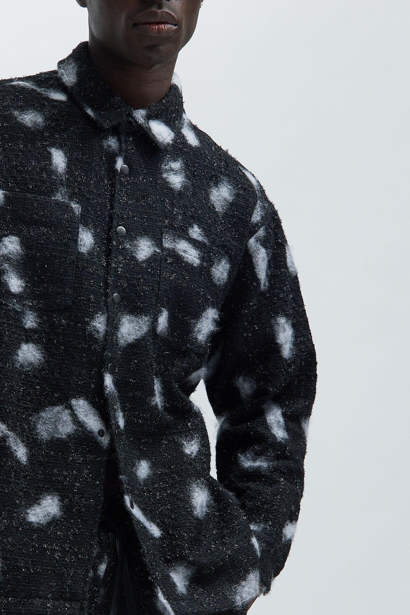 Chiaro Boucle Oversized Shirt - Black/White Product Image
