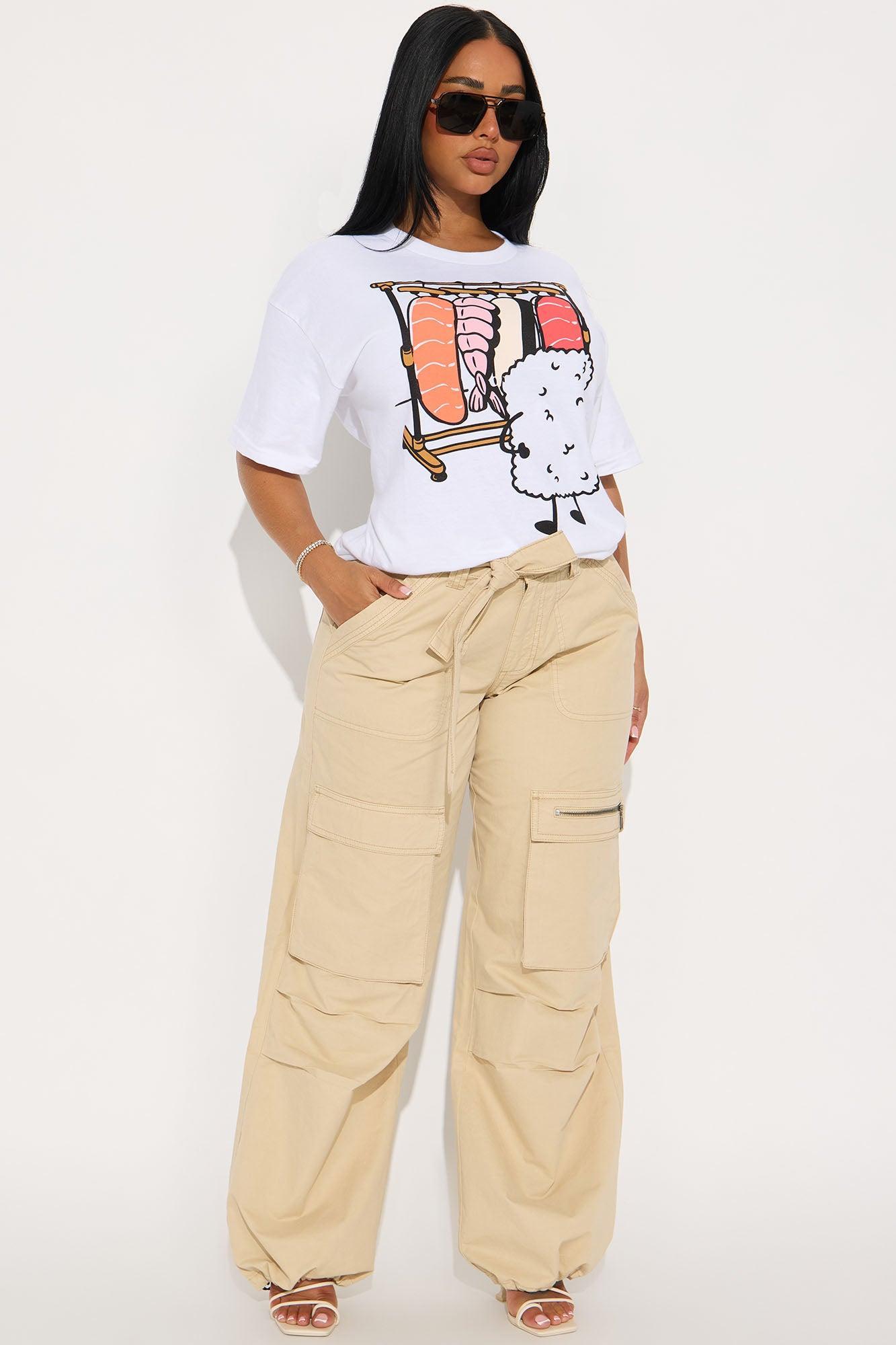 Sushi Drip Oversized Tee - White Female Product Image