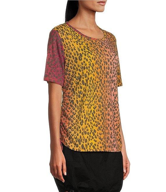 Westbound Short Sleeve Crew Neck Ruched Tee Product Image