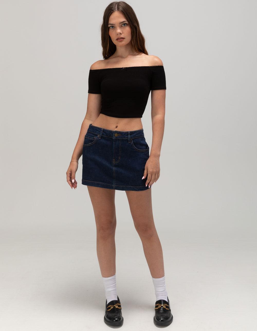 BOZZOLO Ballet Neck Womens Top - BLACK Product Image