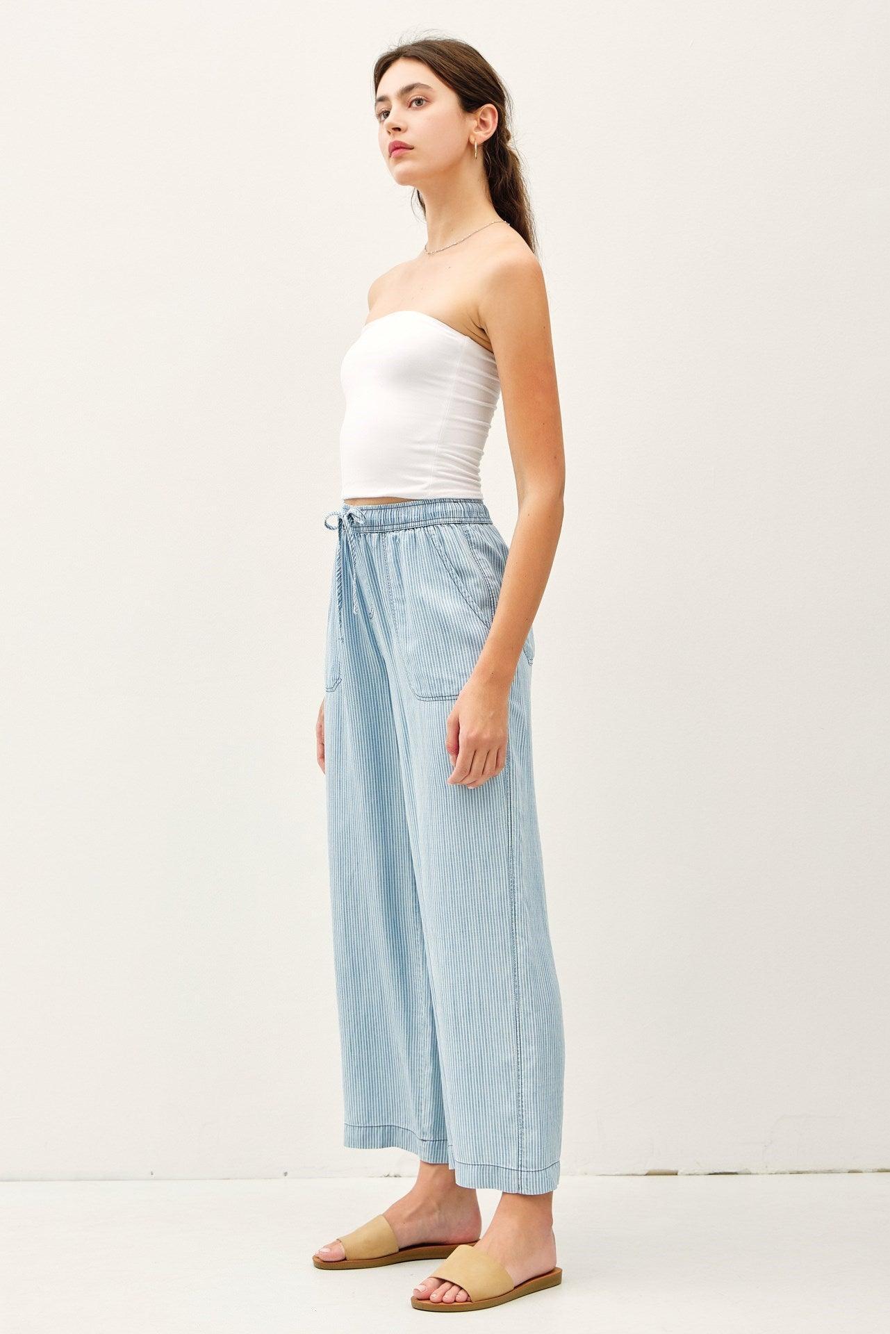 TIDAL LINES STRIPED PANTS Product Image