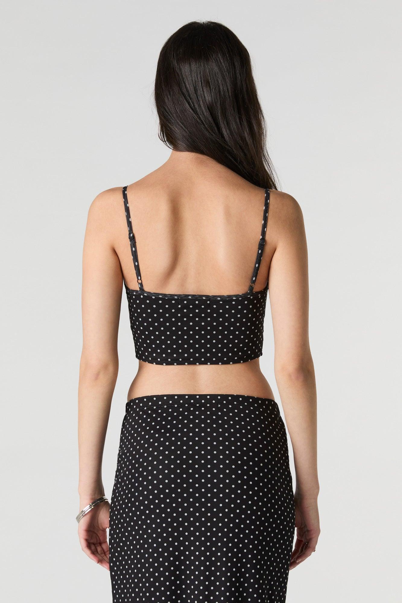 Mesh Cropped Corset Tank Female Product Image
