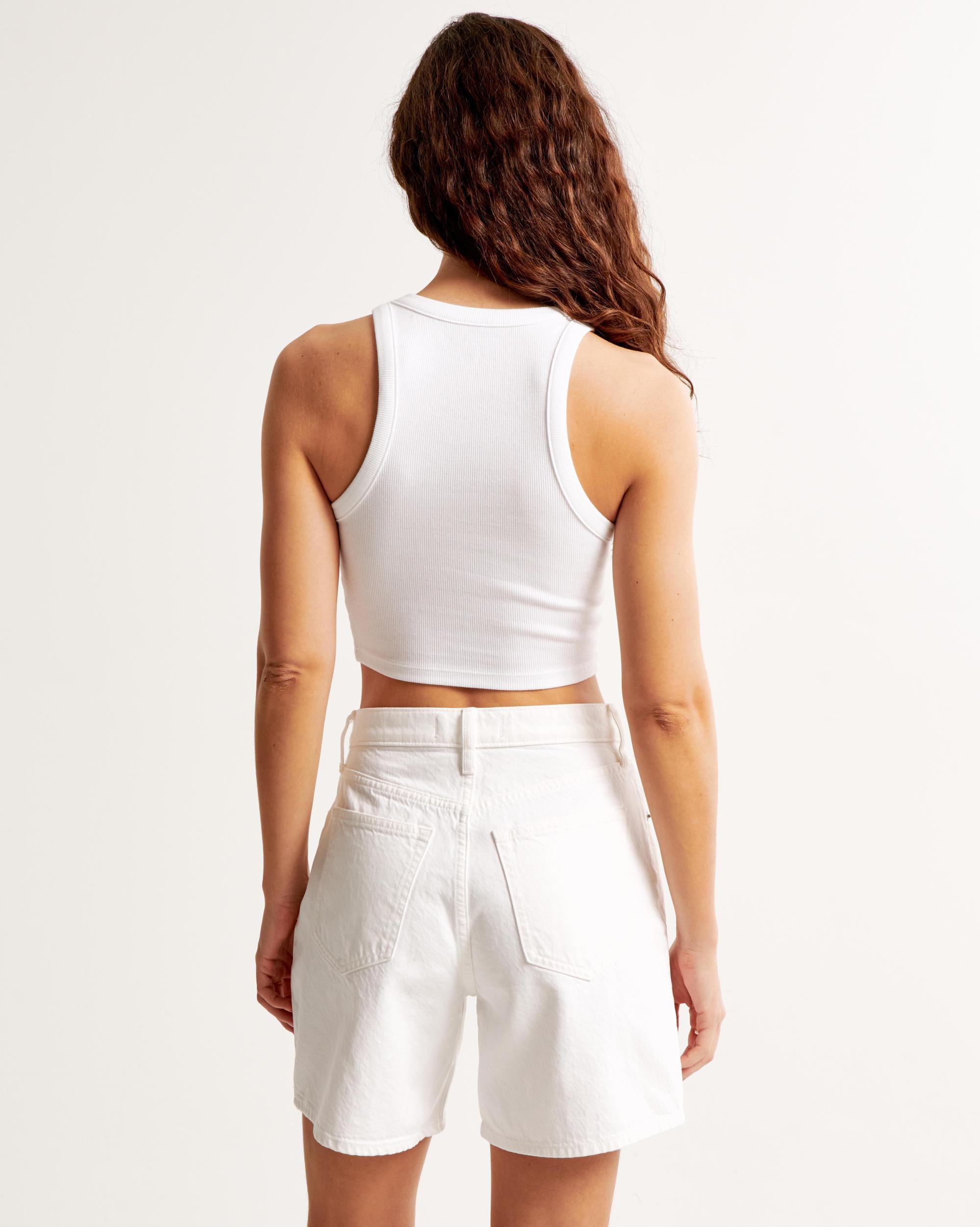 Essential Ultra Cropped High-Neck Rib Tank Product Image