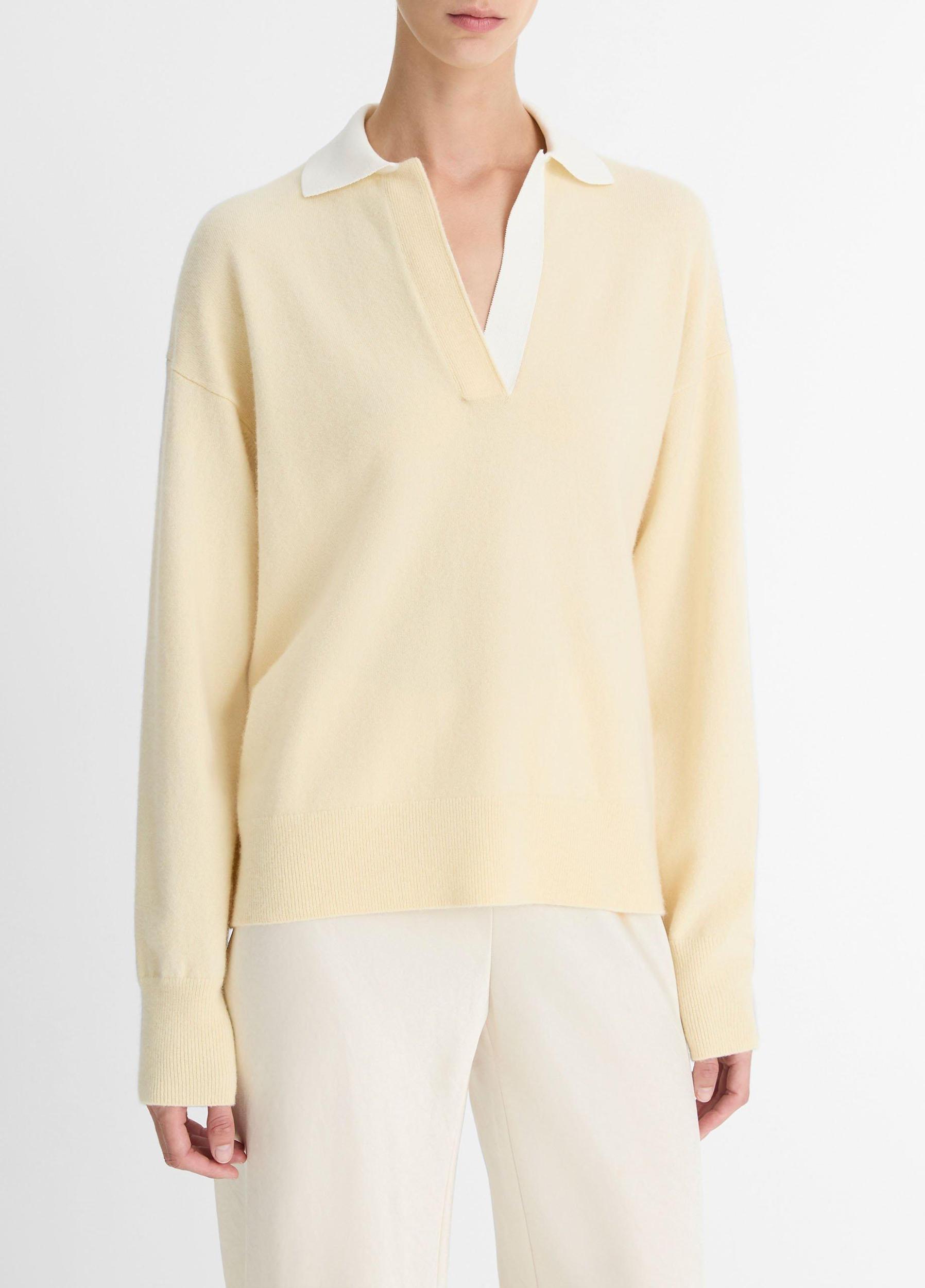 Contrast-Collar Cotton Oxford Shirt Product Image