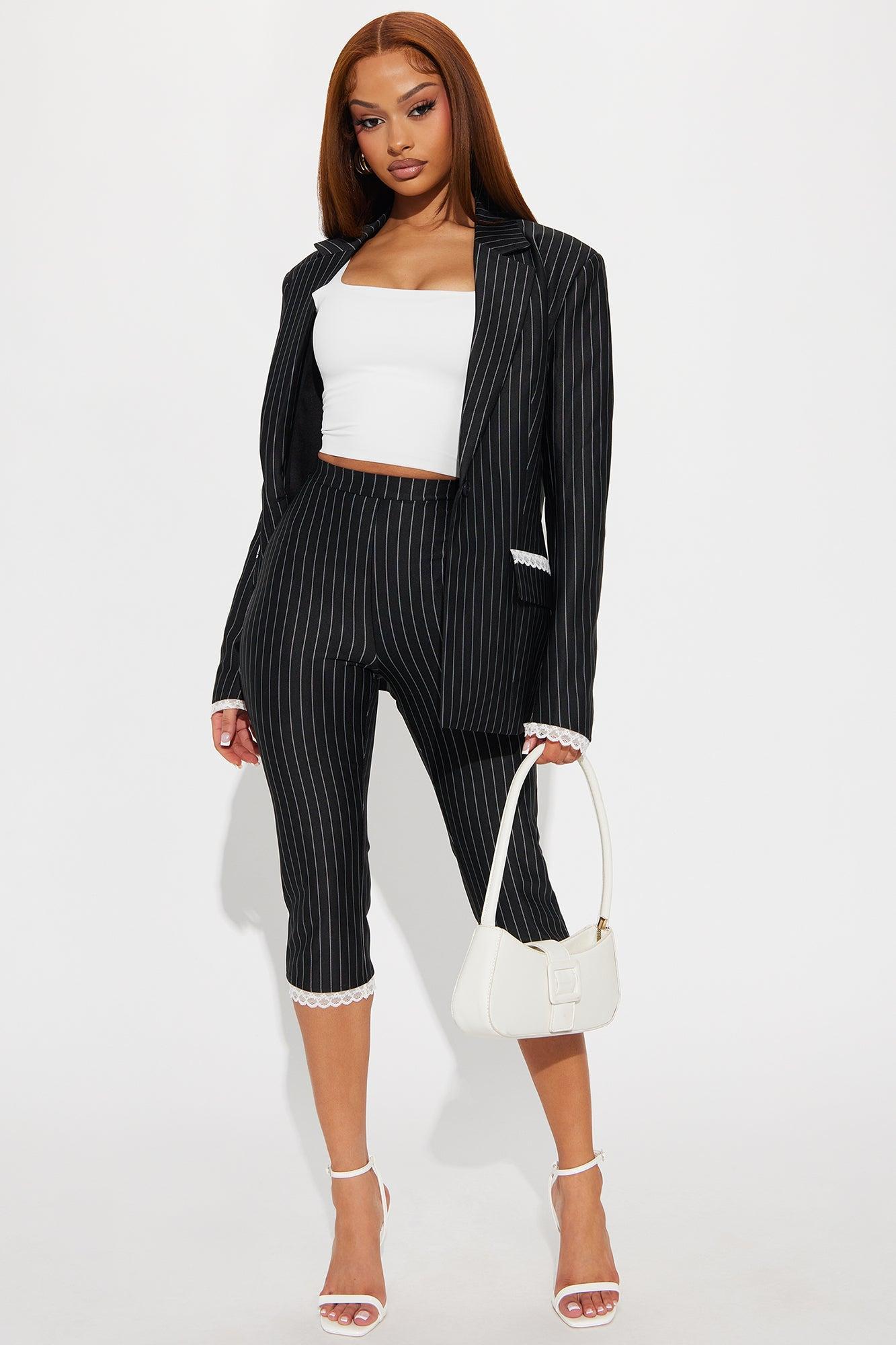 Power Siren Blazer Capri Set - Black Product Image
