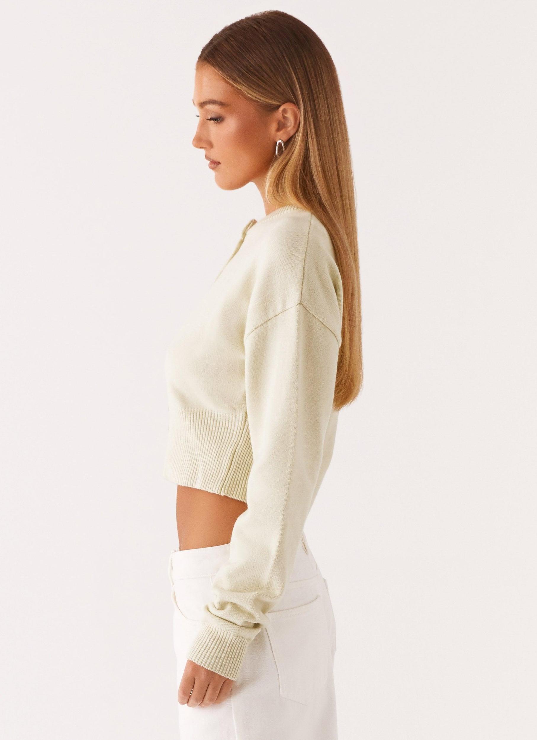 Its Happening Knit Cardigan - Sage Product Image
