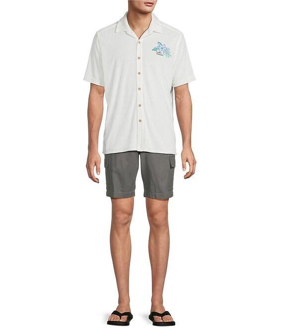 Tommy Bahama Big & Tall Poolside Toucan Terry Short Sleeve Woven Camp Shirt Product Image