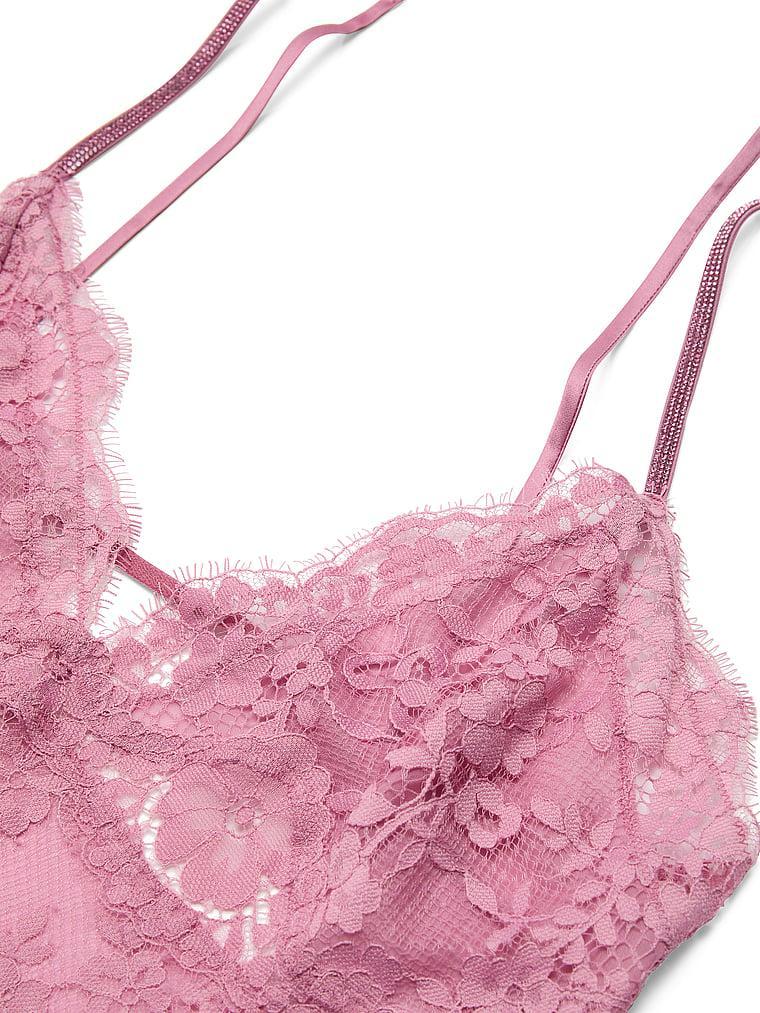 Twinkle Strap Lace Mini Slip Dress Product Image