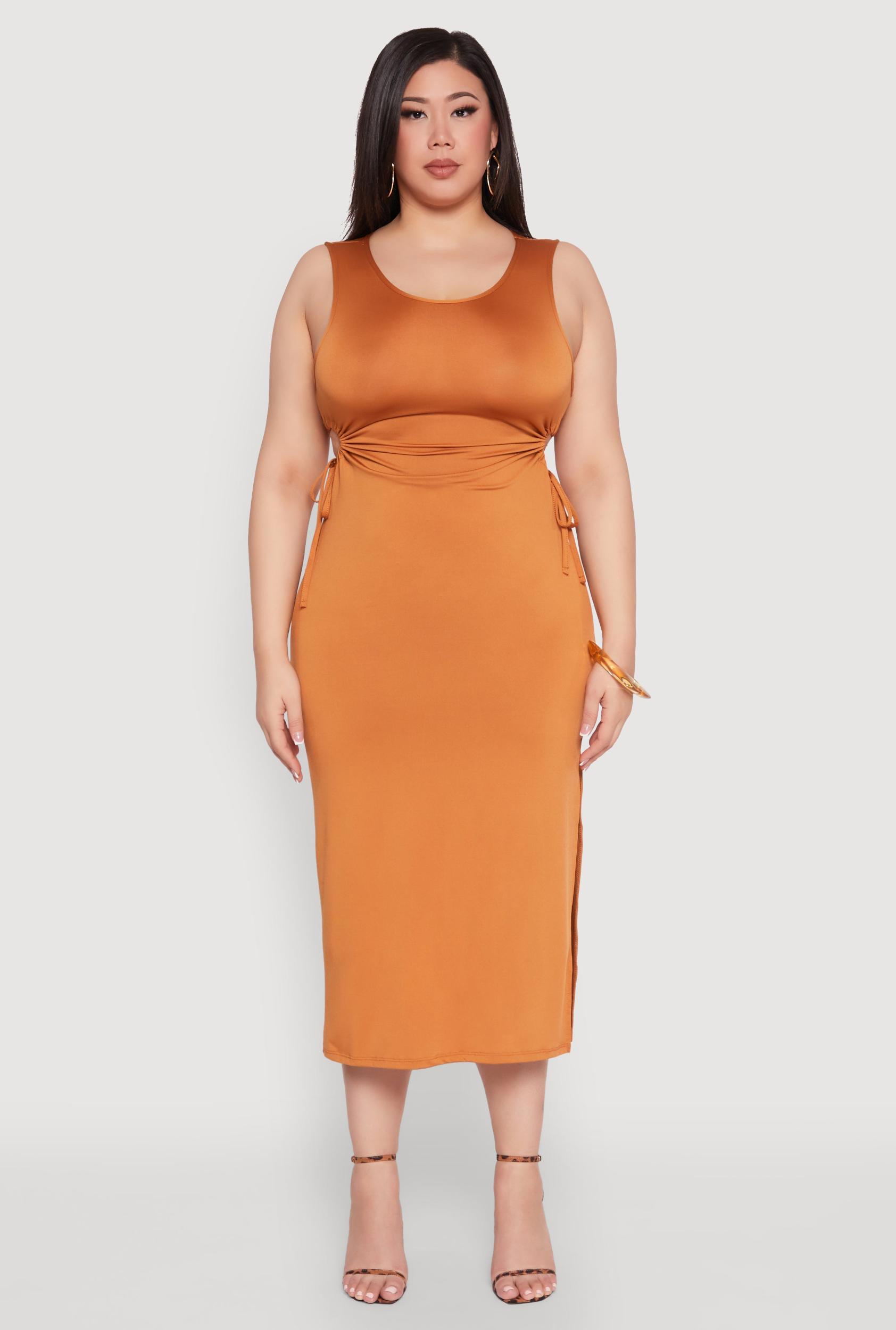 Womens Plus Size Side Cut Out Maxi Dress Product Image