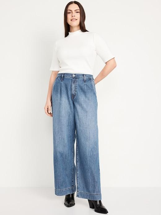 Extra High-Waisted Baggy Wide-Leg Trouser Jeans Product Image