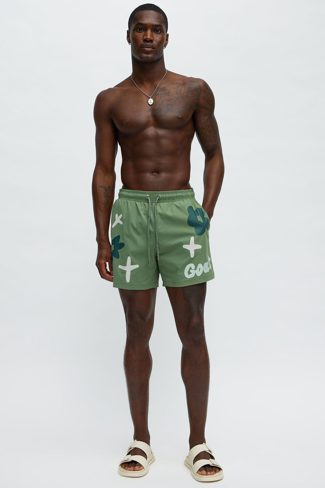 Goat And All Swim Mid Trunk - Sage Product Image