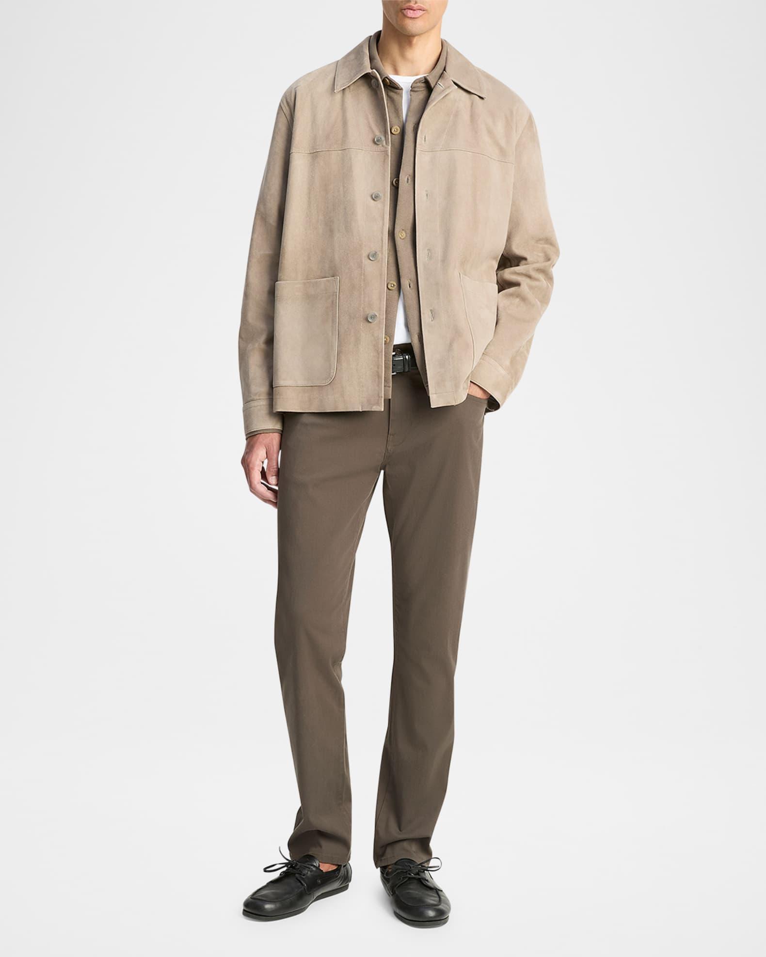 Men's Suede Shirt Jacket Product Image