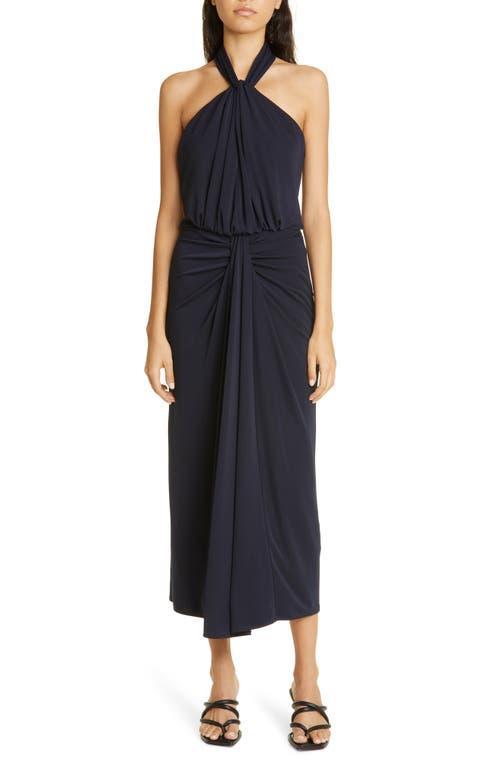 Womens Kaily Draped Halter Maxi Dress Product Image