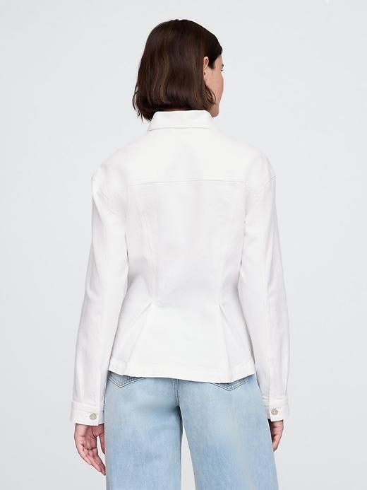 Peplum Denim Jacket Product Image