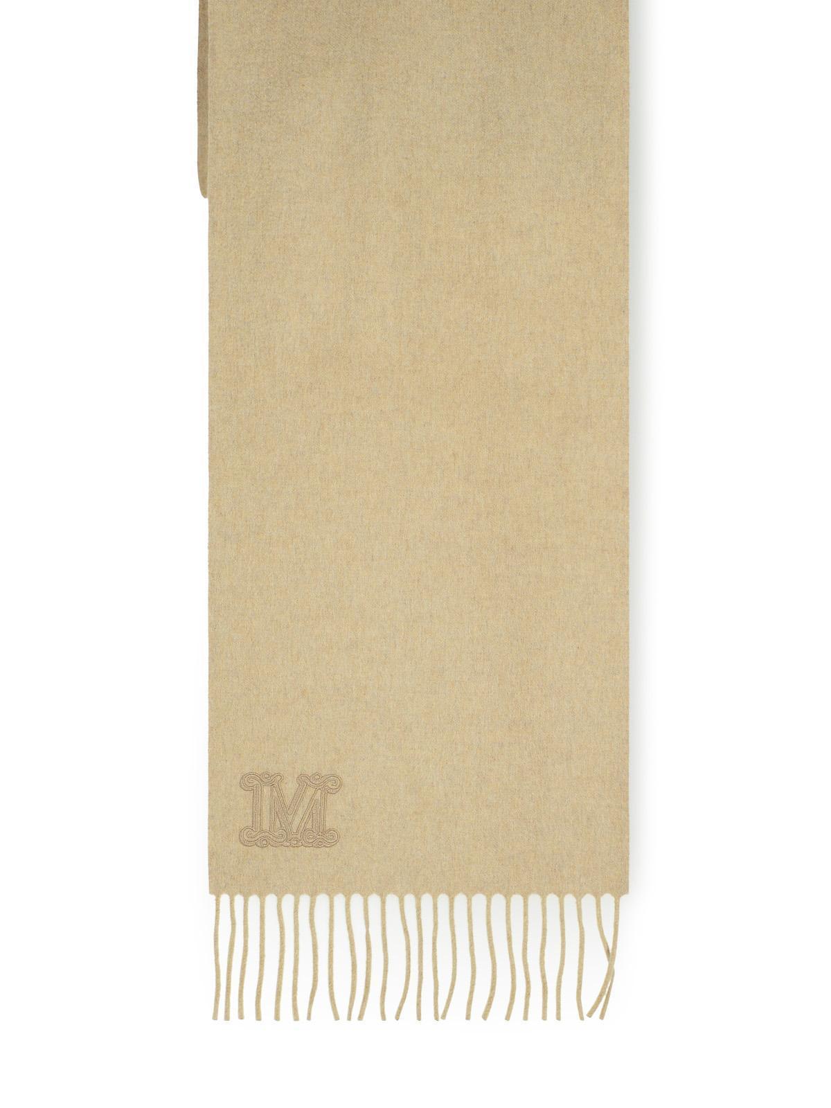 'wsdalia' Cashmere Scarf Fringed Edges In Cream Product Image
