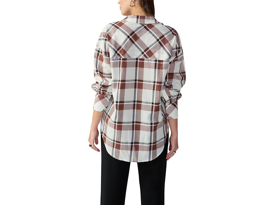 Sanctuary Dropped Shoulder Tunic (Caramel Cafe Plaid) Women's Clothing Product Image