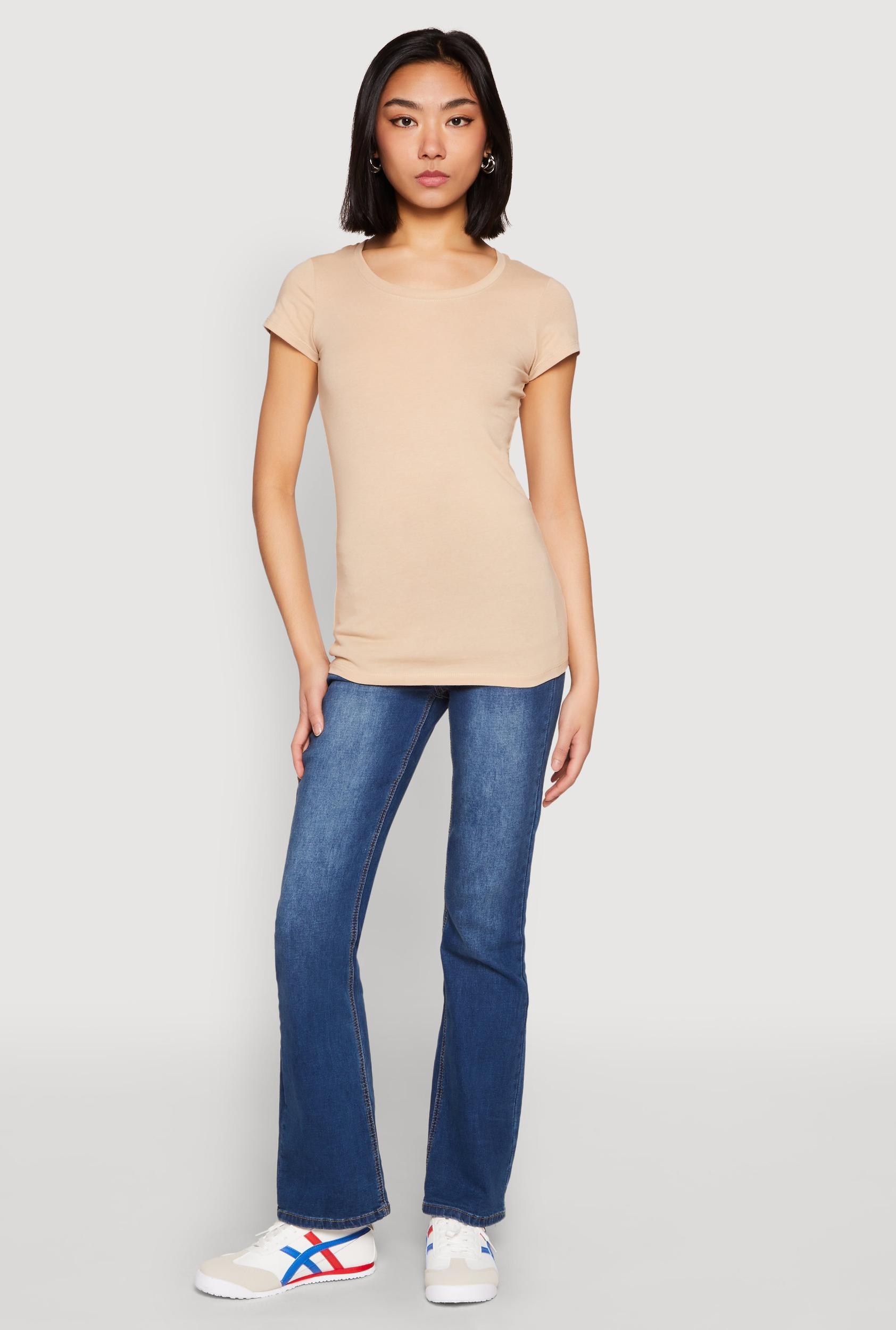 Womens Short Sleeve Scoop Neck Tee Product Image