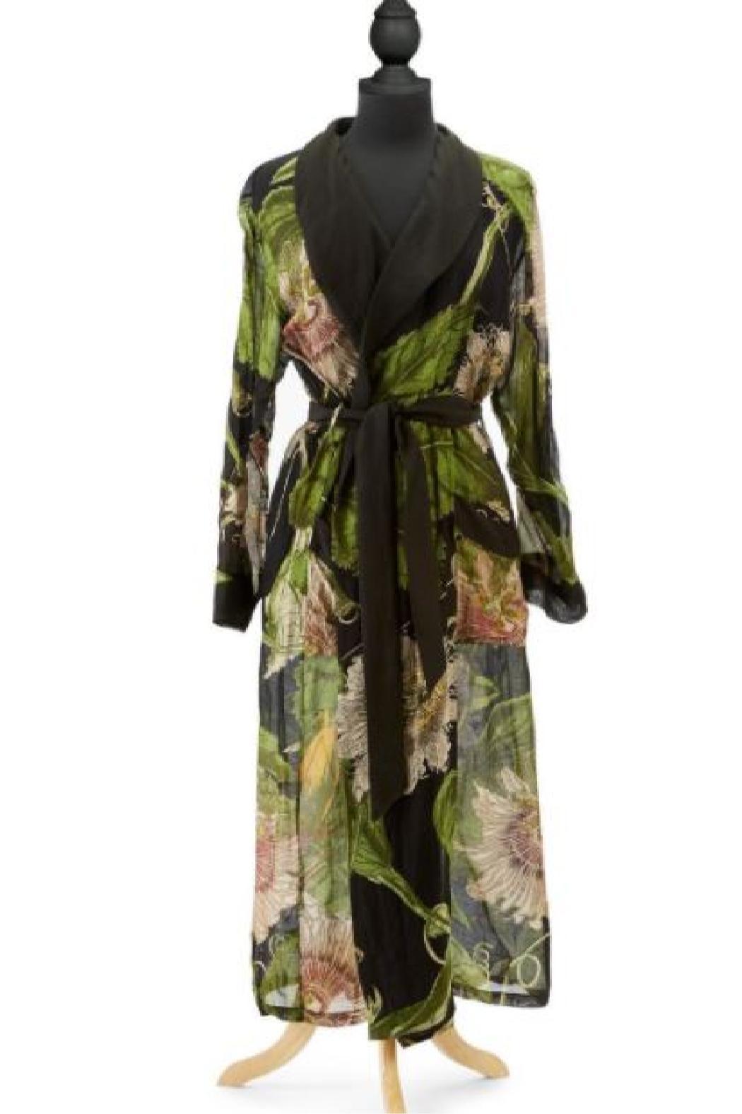 Floral Viscose Robe Gown with Removable Waist Tie Closure Product Image