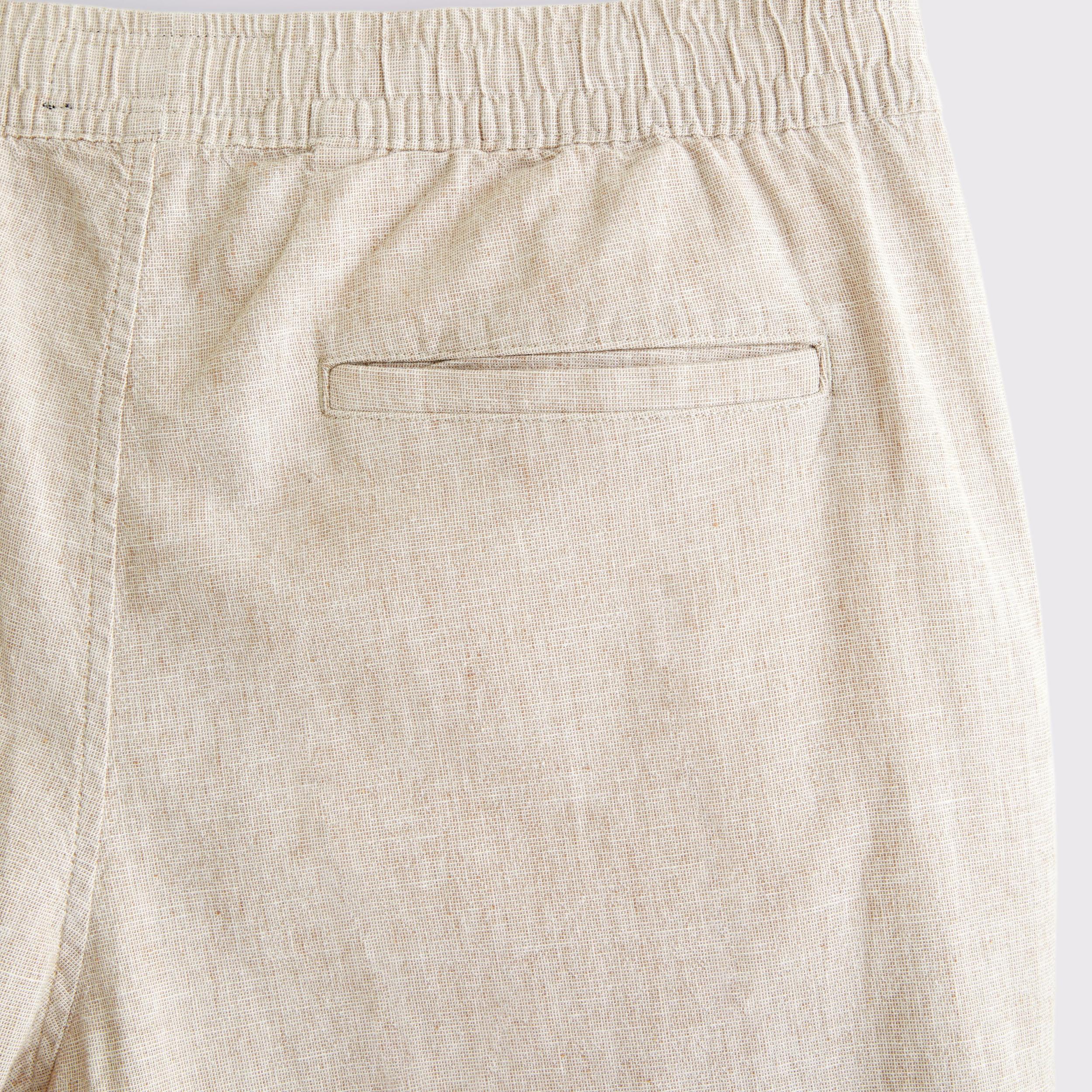 Loose Linen-Blend Pull-On Pant Product Image