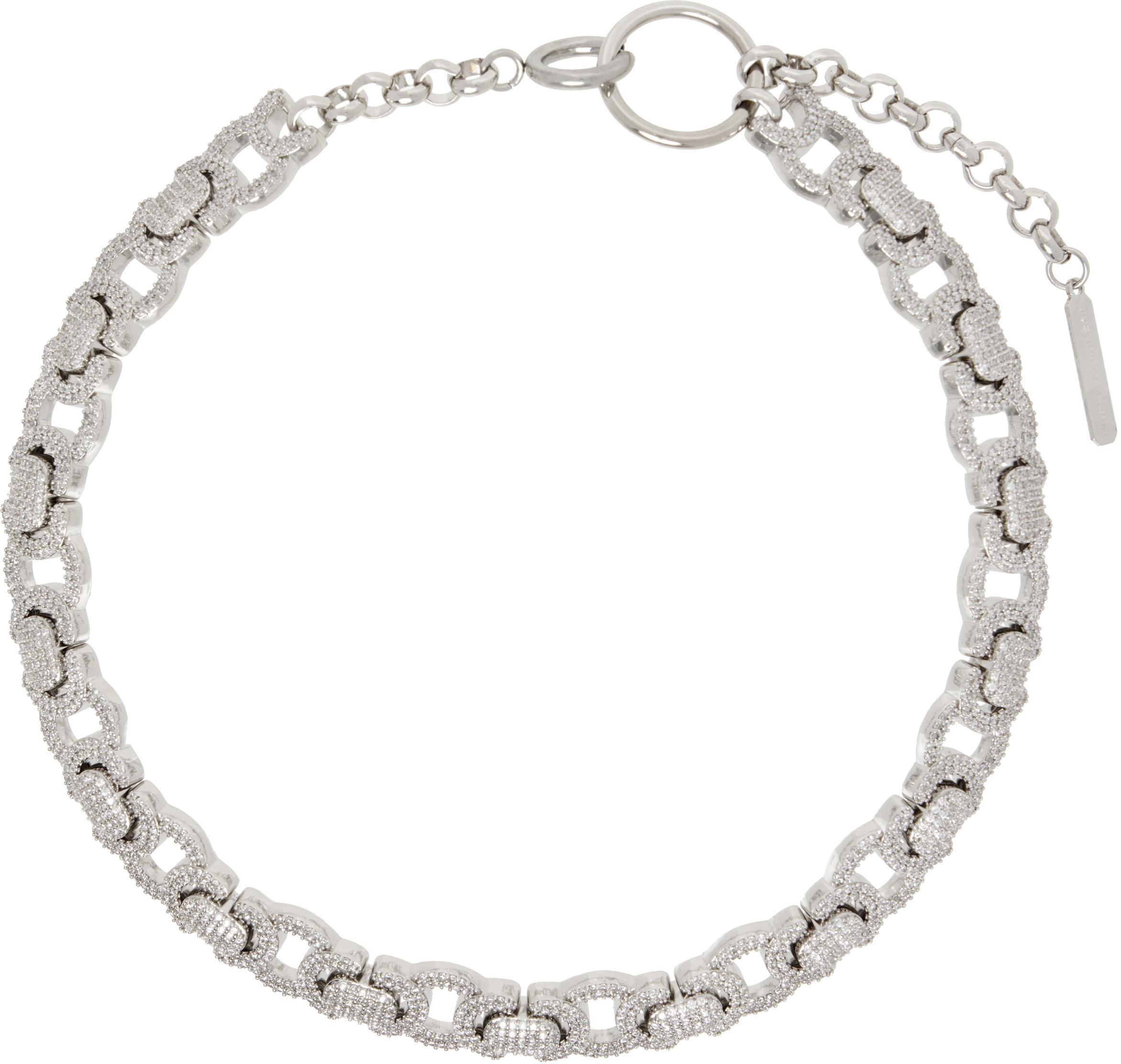 JUSTINE CLENQUET Silver Jen Choker In Palladium Product Image
