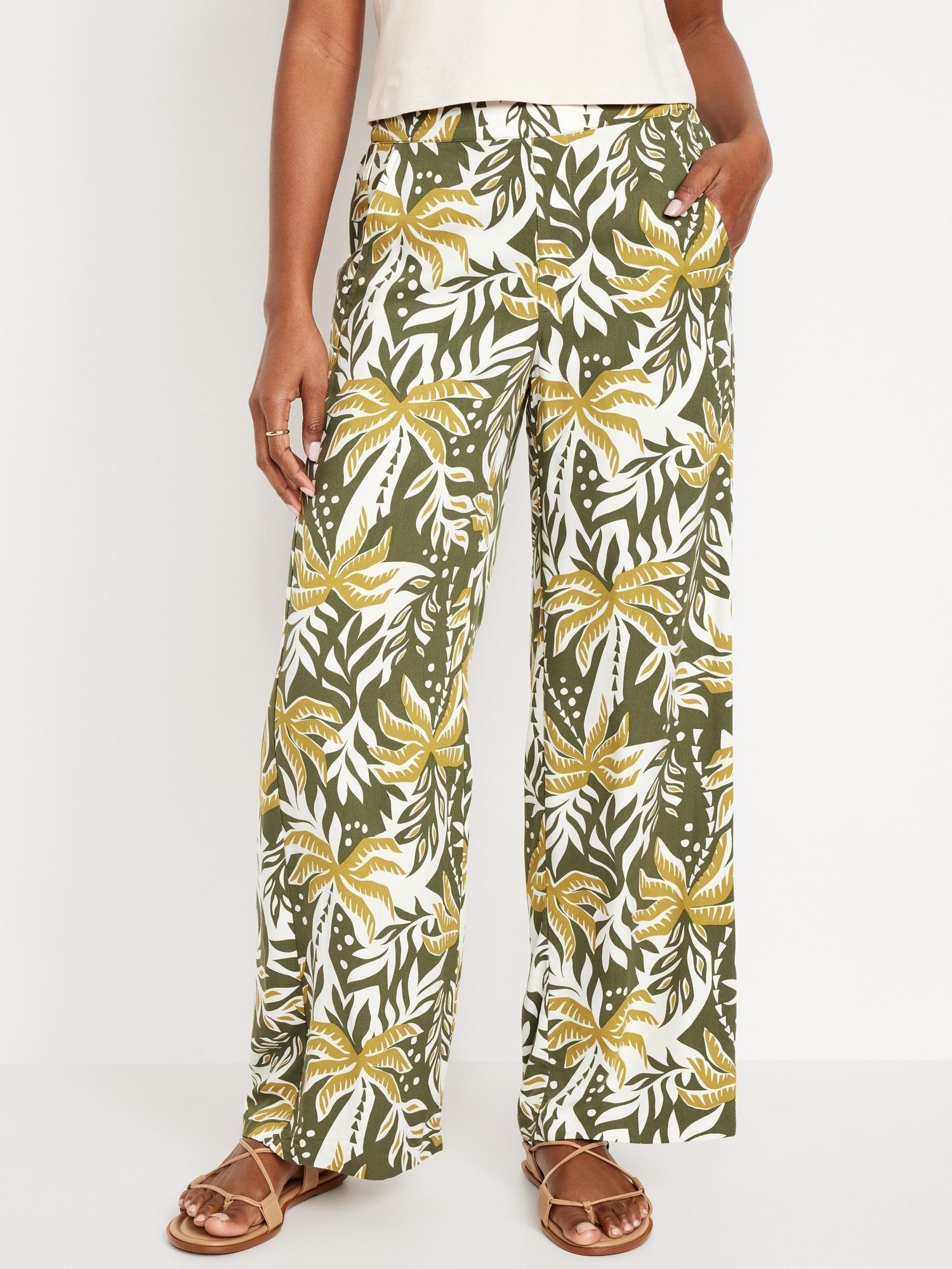 High-Waisted Playa Wide-Leg Pants Product Image