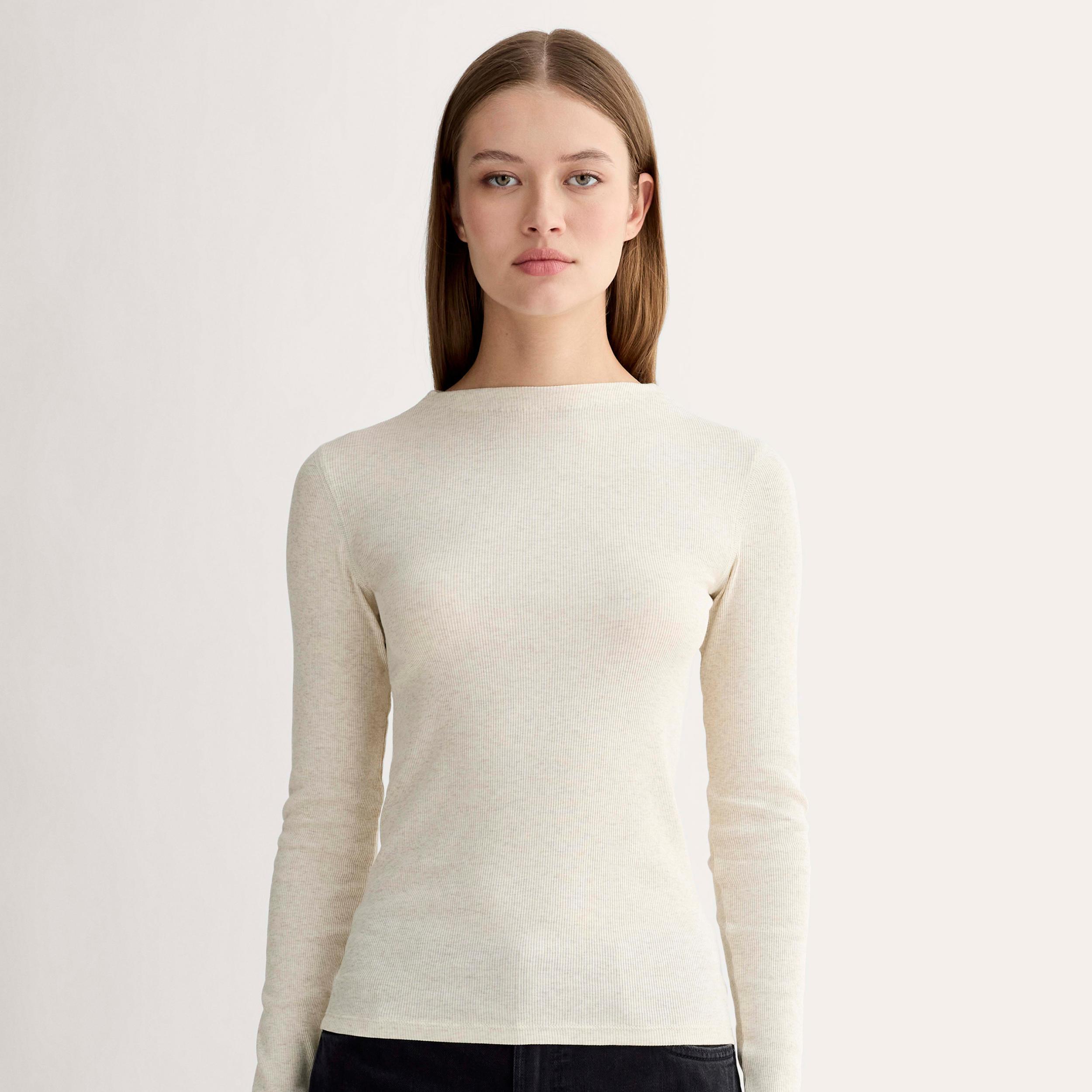 Womens Luxe Rib Funnel-Neck T-Shirt by Everlane Product Image
