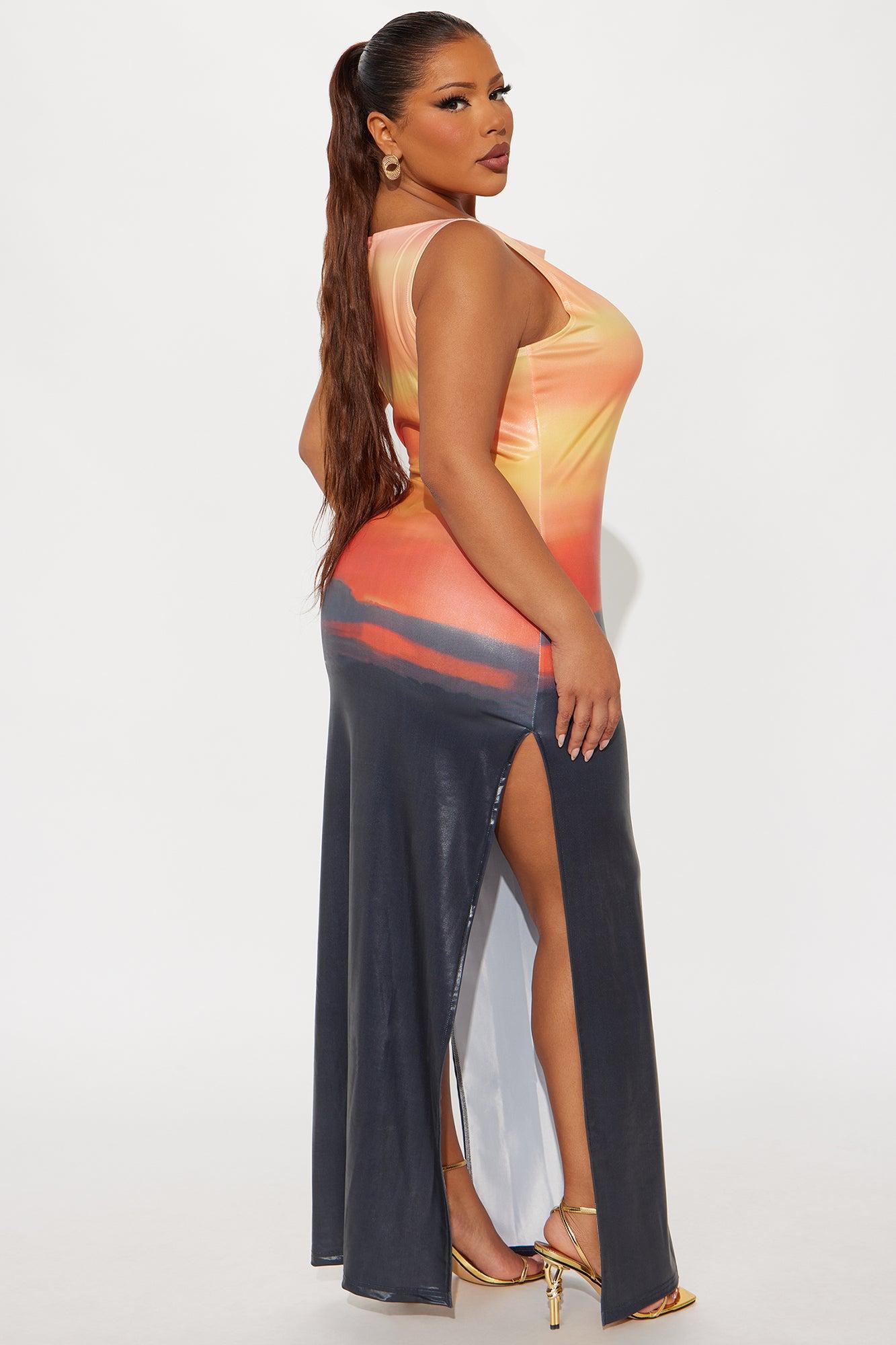 Endless Memories Maxi Dress - Orange/combo Product Image
