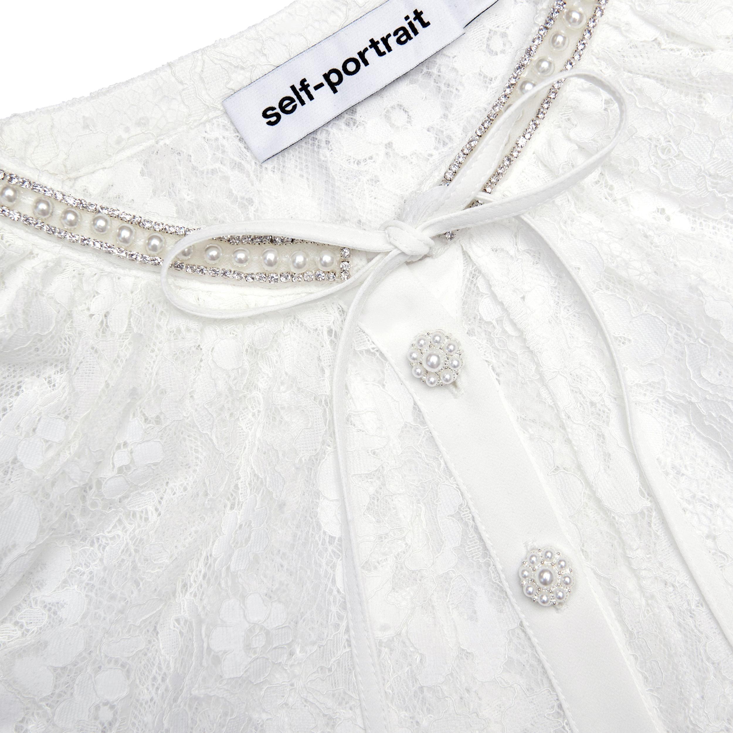 White Lace Cape Top Product Image
