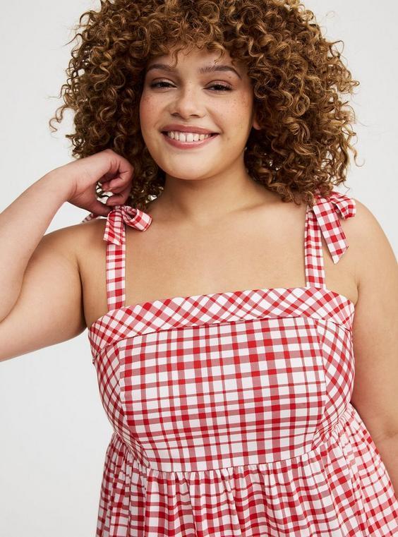 Poplin Peplum Tie Strap Top Product Image