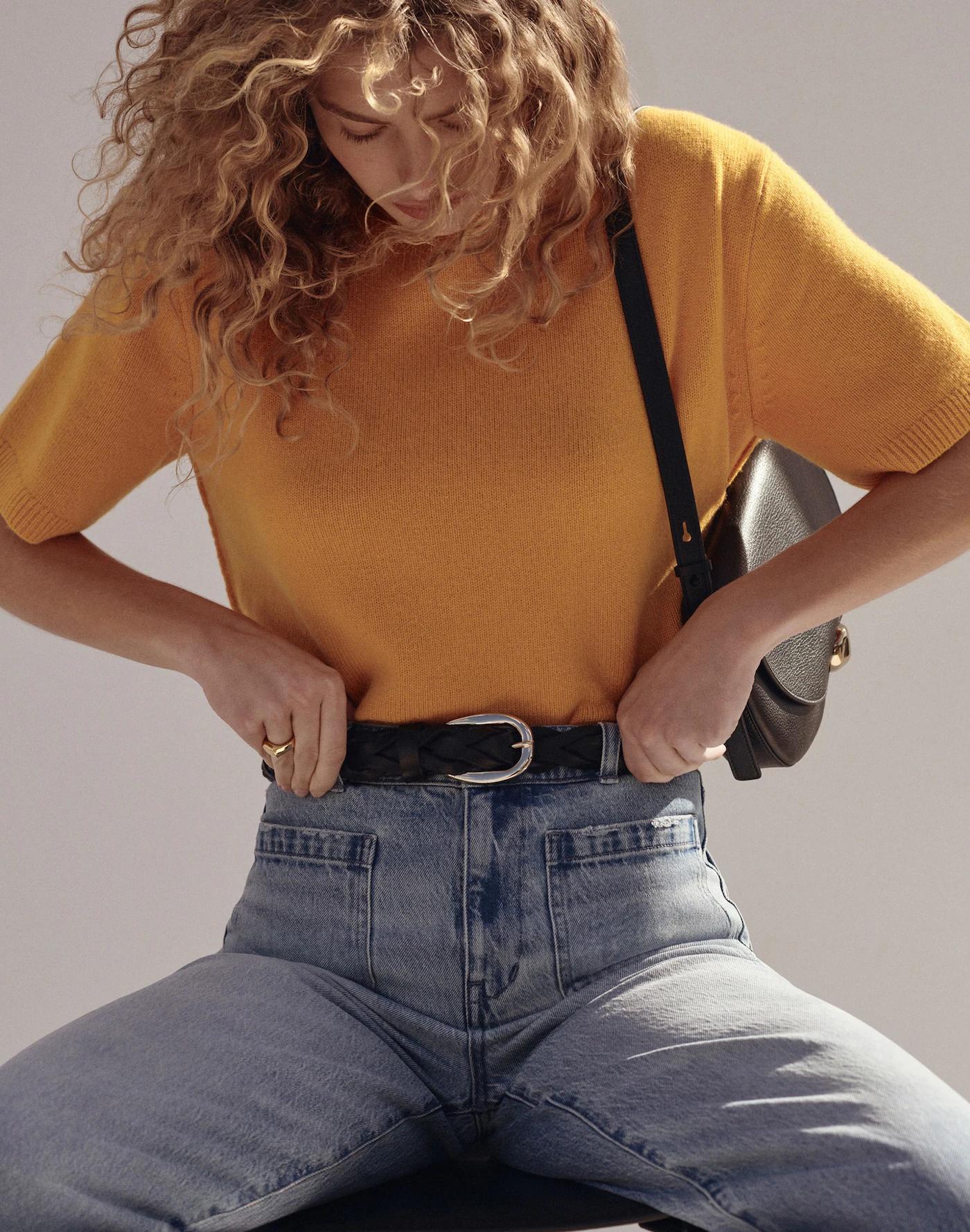 Relaxed Cashmere Sweater Tee Product Image