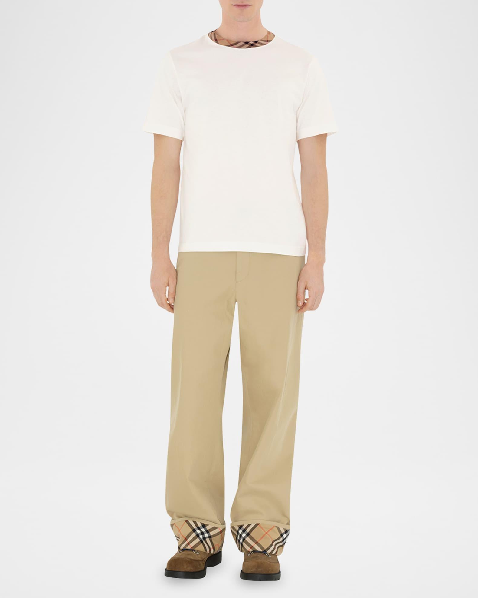 Men's Griffin Check-Cuff Relaxed Fit Trousers Product Image